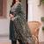 women ethnic motifs embroidered regular thread work liva kurta with trousers & with dupatta