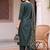 women ethnic motifs embroidered regular thread work liva kurta with trousers & with dupatta