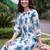 women floral printed regular cotton kurta with trousers