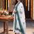 women floral embroidered regular thread work cotton kurta with trousers & with dupatta