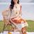 women printed regular cotton kurta with trousers
