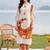 women printed regular cotton kurta with trousers