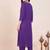 women ethnic motifs embroidered regular thread work kurta with trousers