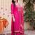 women ethnic motifs embroidered regular kurta with trousers & with dupatta
