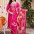 women ethnic motifs embroidered regular kurta with trousers & with dupatta