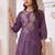 women ethnic motifs printed regular kurta with trousers