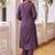 women ethnic motifs printed regular kurta with trousers
