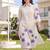 women floral embroidered regular thread work cotton kurta with trousers