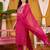 women ethnic motifs printed regular thread work kurta with trousers & with dupatta