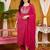 women ethnic motifs printed regular thread work kurta with trousers & with dupatta