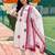 women ethnic motifs embroidered regular thread work cotton kurta with trousers & with dupatta