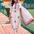 women ethnic motifs embroidered regular thread work cotton kurta with trousers & with dupatta
