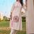women floral embroidered regular thread work kurta with trousers