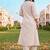 women floral embroidered regular thread work kurta with trousers