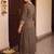women ethnic motifs embroidered regular thread work kurta with trousers