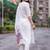 floral embroidered regular thread work liva kurta with trousers & with dupatta