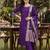 women ethnic motifs embroidered regular kurta with trousers & with dupatta