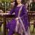 women ethnic motifs embroidered regular kurta with trousers & with dupatta