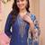 women ethnic motifs embroidered regular thread work kurta with patiala & with dupatta