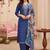 women ethnic motifs embroidered regular thread work kurta with patiala & with dupatta