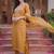 women floral embroidered regular thread work liva kurta with trousers & with dupatta