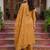 women floral embroidered regular thread work liva kurta with trousers & with dupatta