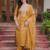 women floral embroidered regular thread work liva kurta with trousers & with dupatta