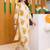 women printed regular cotton kurta with trousers