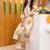 women printed regular cotton kurta with trousers