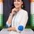 women printed regular thread work cotton kurta with trousers