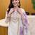 women floral embroidered regular thread work cotton kurta with trousers & with dupatta