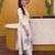 women floral embroidered regular thread work cotton kurta with trousers & with dupatta