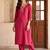 women ethnic motifs embroidered regular thread work kurta with trousers