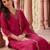 women ethnic motifs embroidered regular kurta with trousers & with dupatta