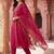 women ethnic motifs embroidered regular kurta with trousers & with dupatta
