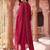 women ethnic motifs embroidered regular kurta with trousers & with dupatta