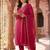 women ethnic motifs embroidered regular kurta with trousers & with dupatta