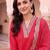 women regular thread work kurta with trousers & with dupatta