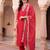 women regular thread work kurta with trousers & with dupatta