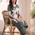 women floral printed regular kurta with trousers