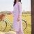 women ethnic motifs embroidered regular thread work cotton kurta with trousers & with dupatta