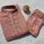 Peach soft heavy silk sequins embroidered kurta pajama