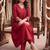 women empire thread work liva kurta with trousers