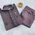 Chocolate brown soft heavy silk sequins embroidered kurta pajama
