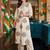 women ethnic motifs printed regular cotton kurta with trousers