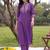 women printed regular kurta with trousers