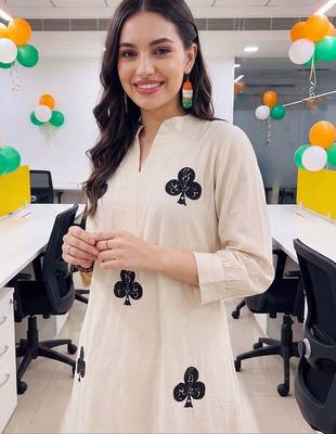 women printed regular cotton kurta with palazzos 2