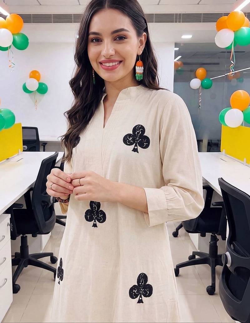 women printed regular cotton kurta with palazzos