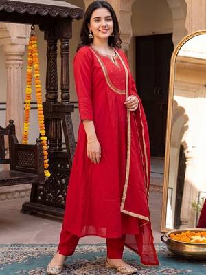women empire kurta with trousers & with dupatta 1