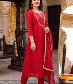women empire kurta with trousers & with dupatta